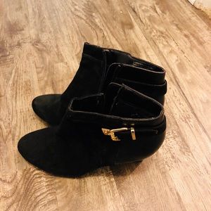 Genuine leather alfani suede booties